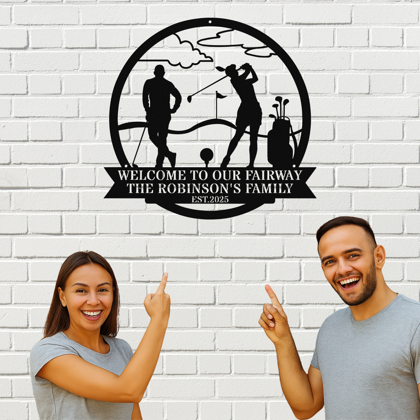 Welcome to our fairway-personalized metal wall art