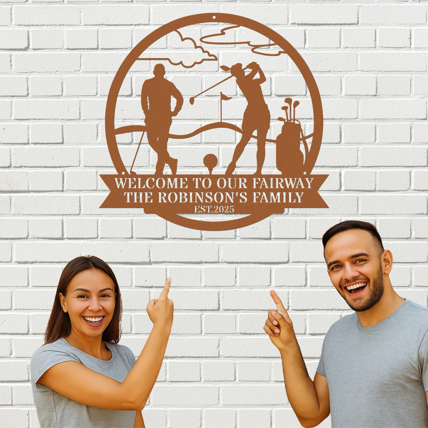Welcome to our fairway-personalized metal wall art