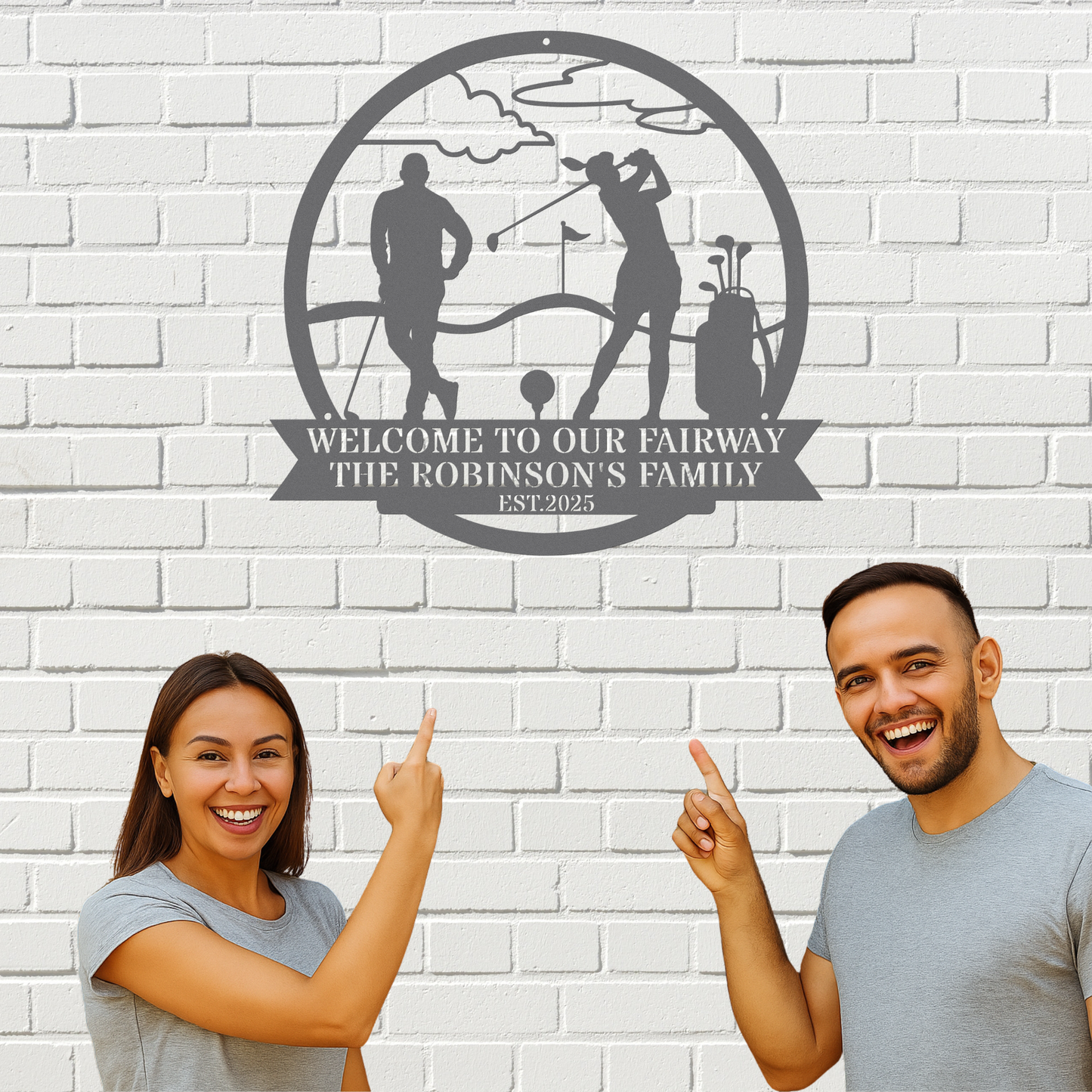 Welcome to our fairway-personalized metal wall art