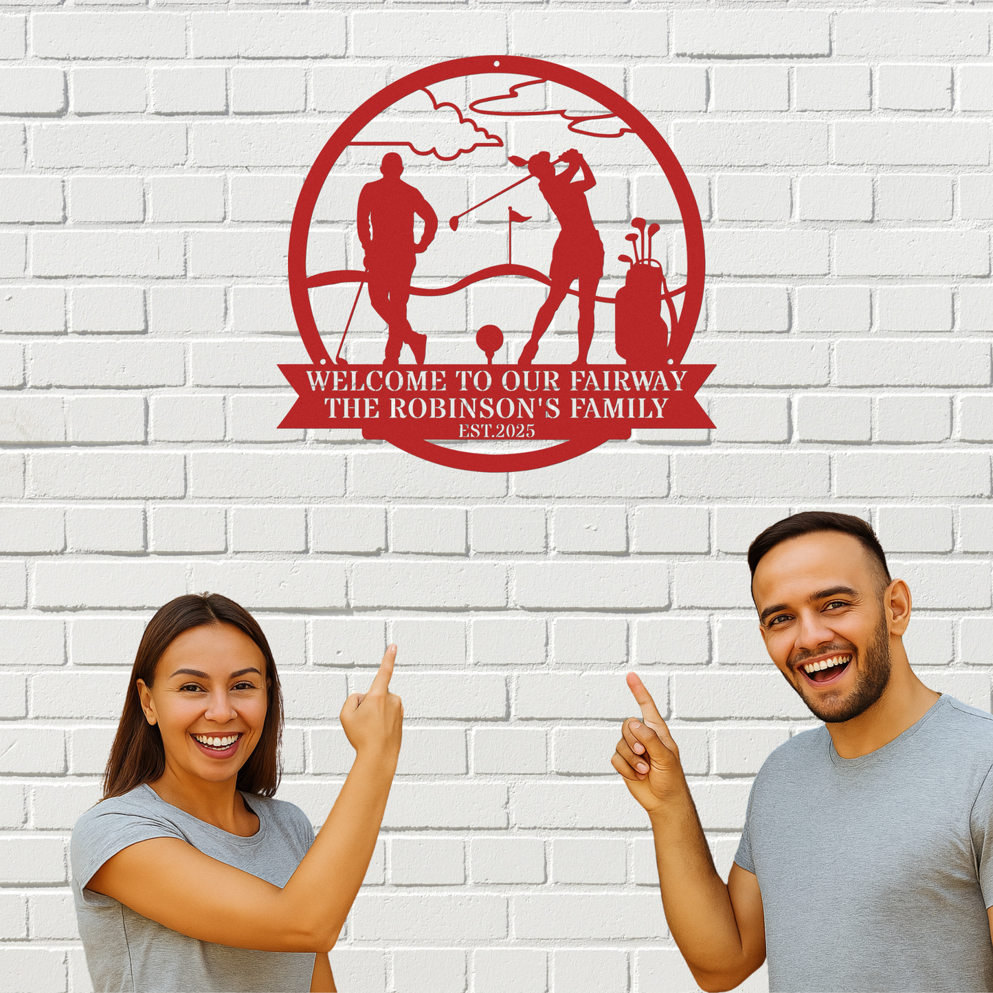 Welcome to our fairway-personalized metal wall art