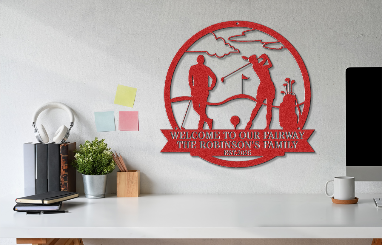 Welcome to our fairway-personalized metal wall art
