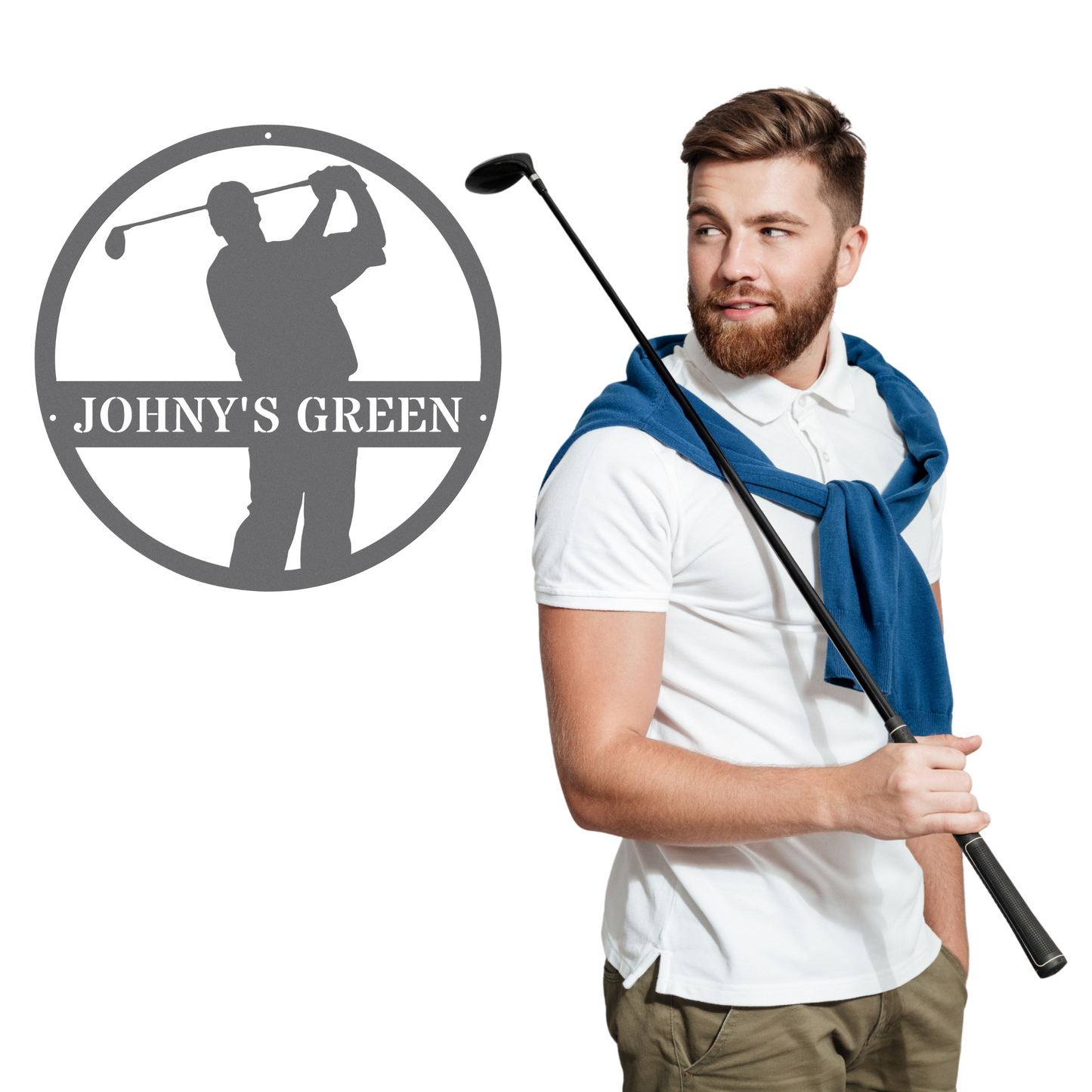 Johny's Green-personalized metal wall art