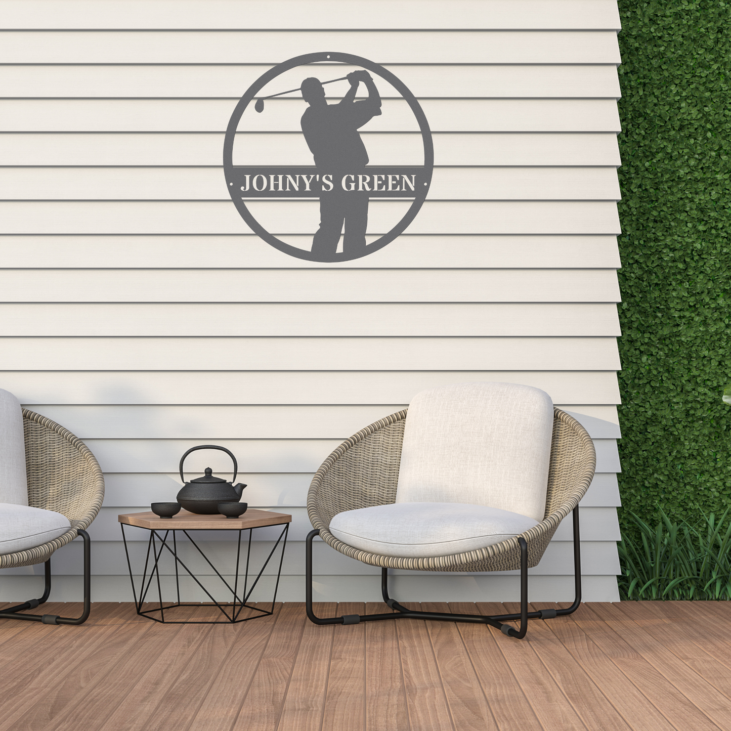 Johny's Green-personalized metal wall art