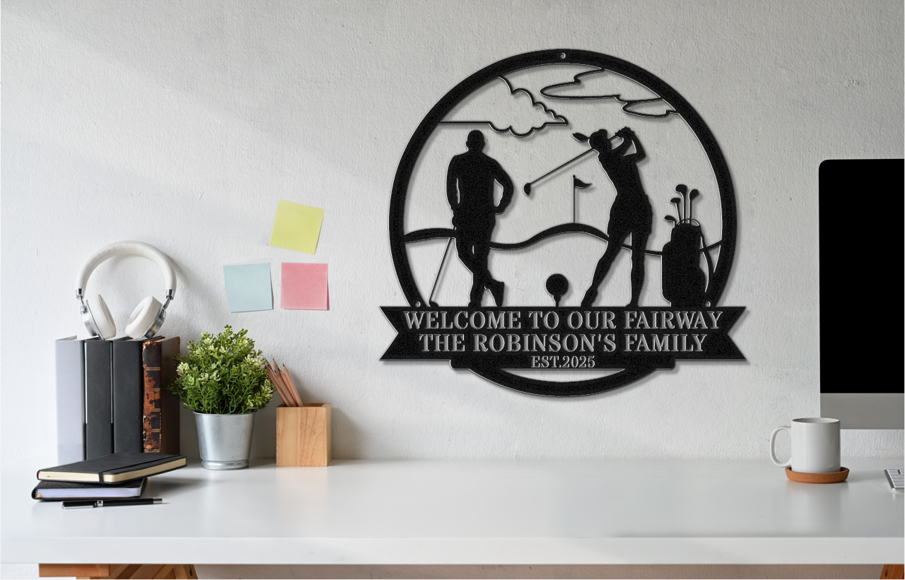 Welcome to our fairway-personalized metal wall art