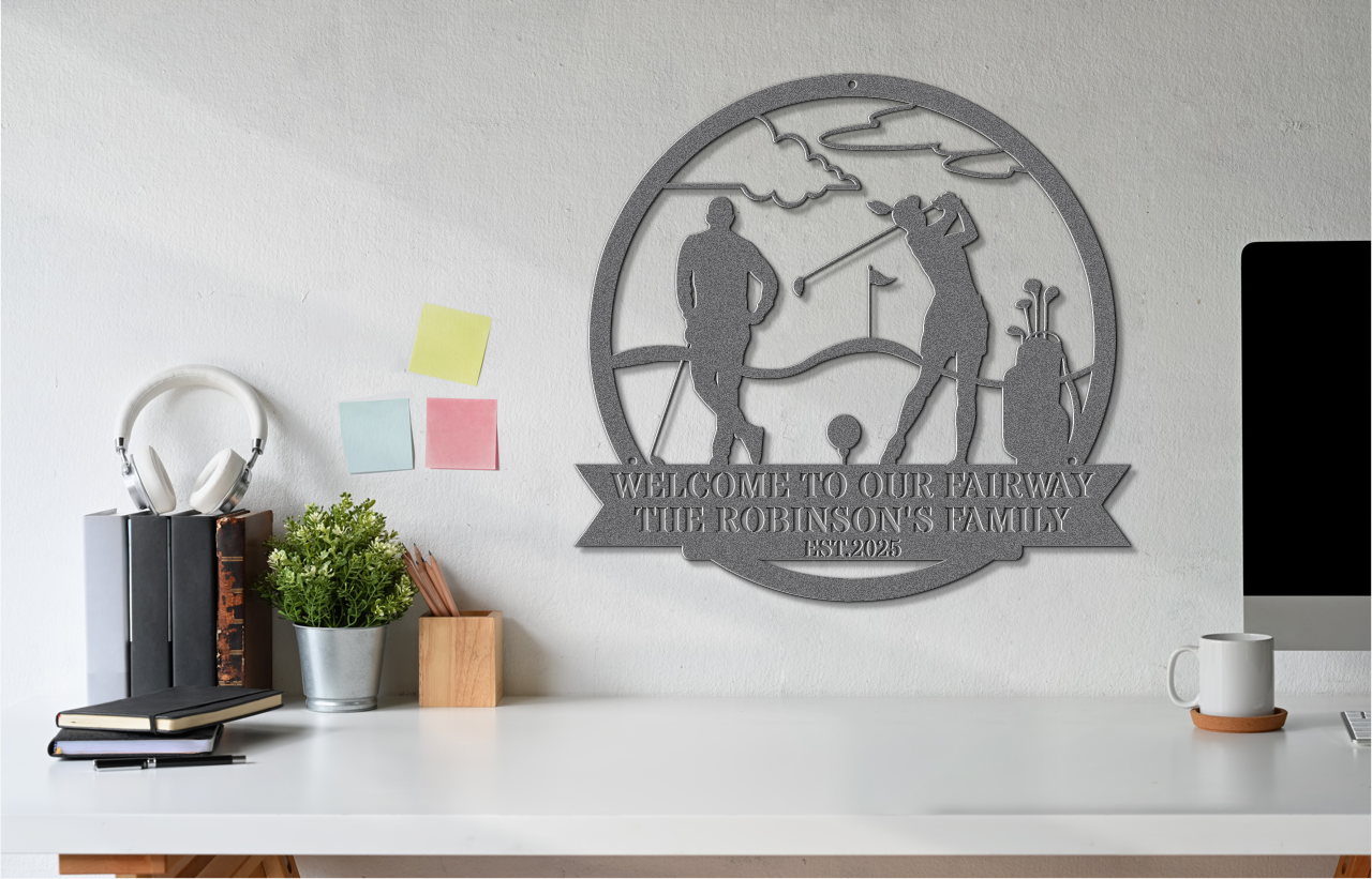 Welcome to our fairway-personalized metal wall art
