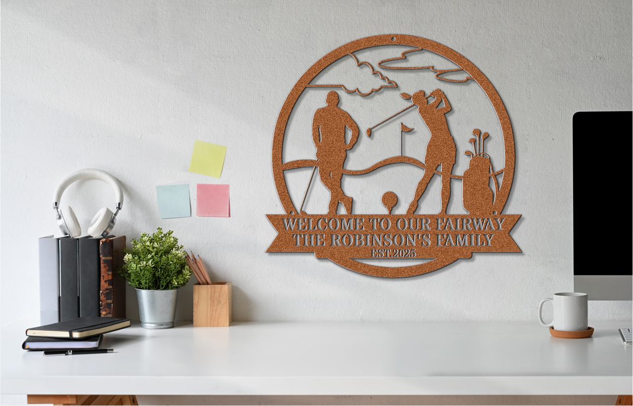 Welcome to our fairway-personalized metal wall art