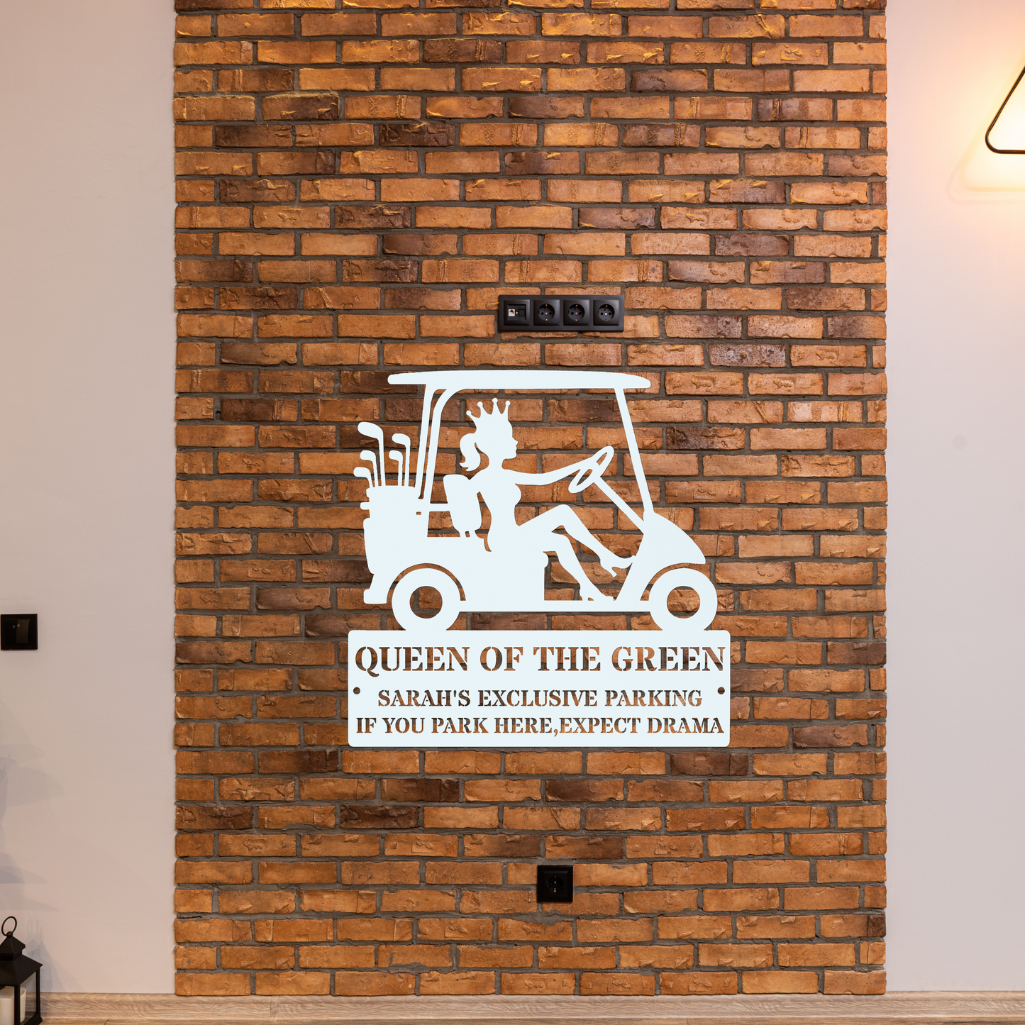 Queen of the green-personalized metal wall art