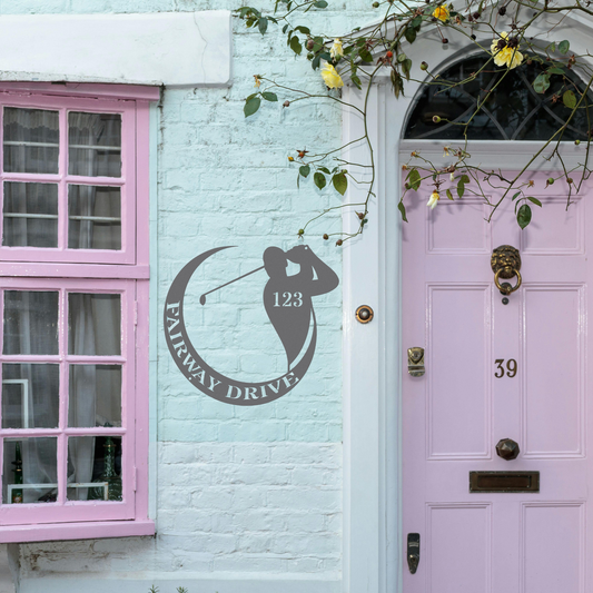 Fairway drive-personalized address sign