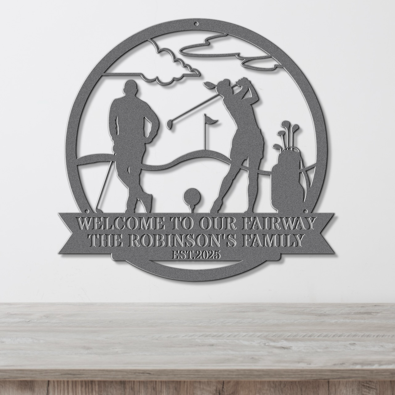 Welcome to our fairway-personalized metal wall art