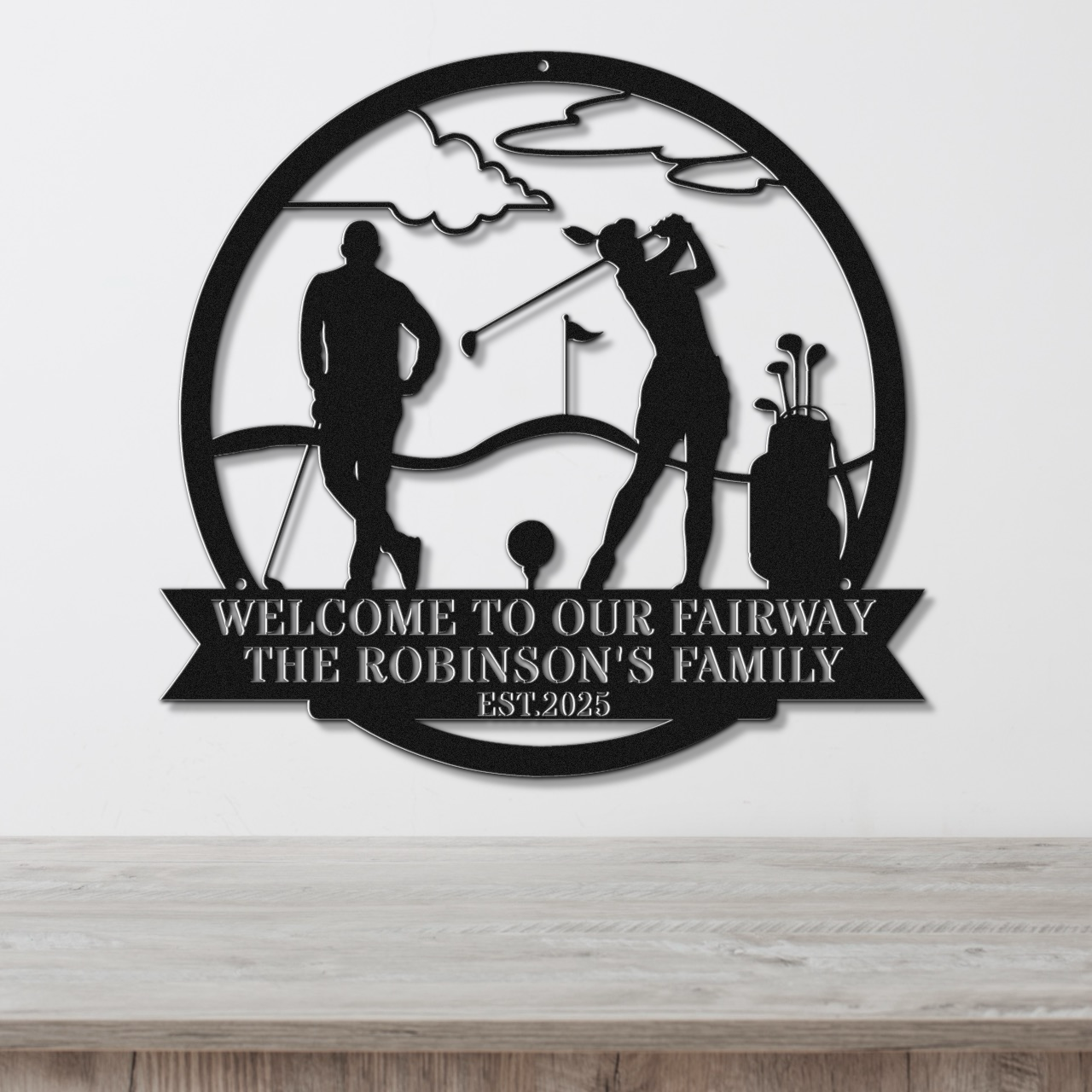 Welcome to our fairway-personalized metal wall art