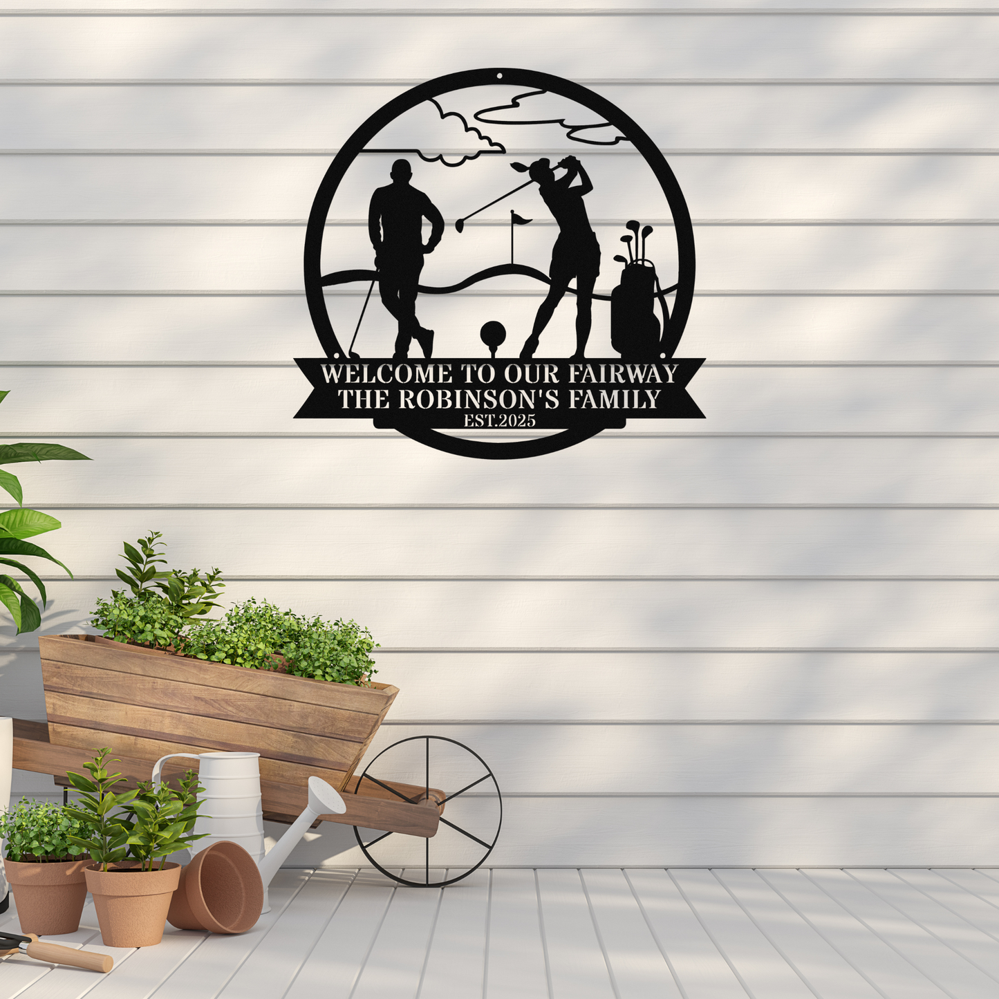 Welcome to our fairway-personalized metal wall art