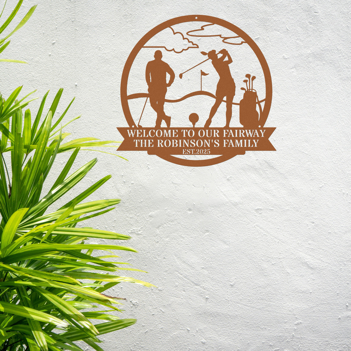 Welcome to our fairway-personalized metal wall art