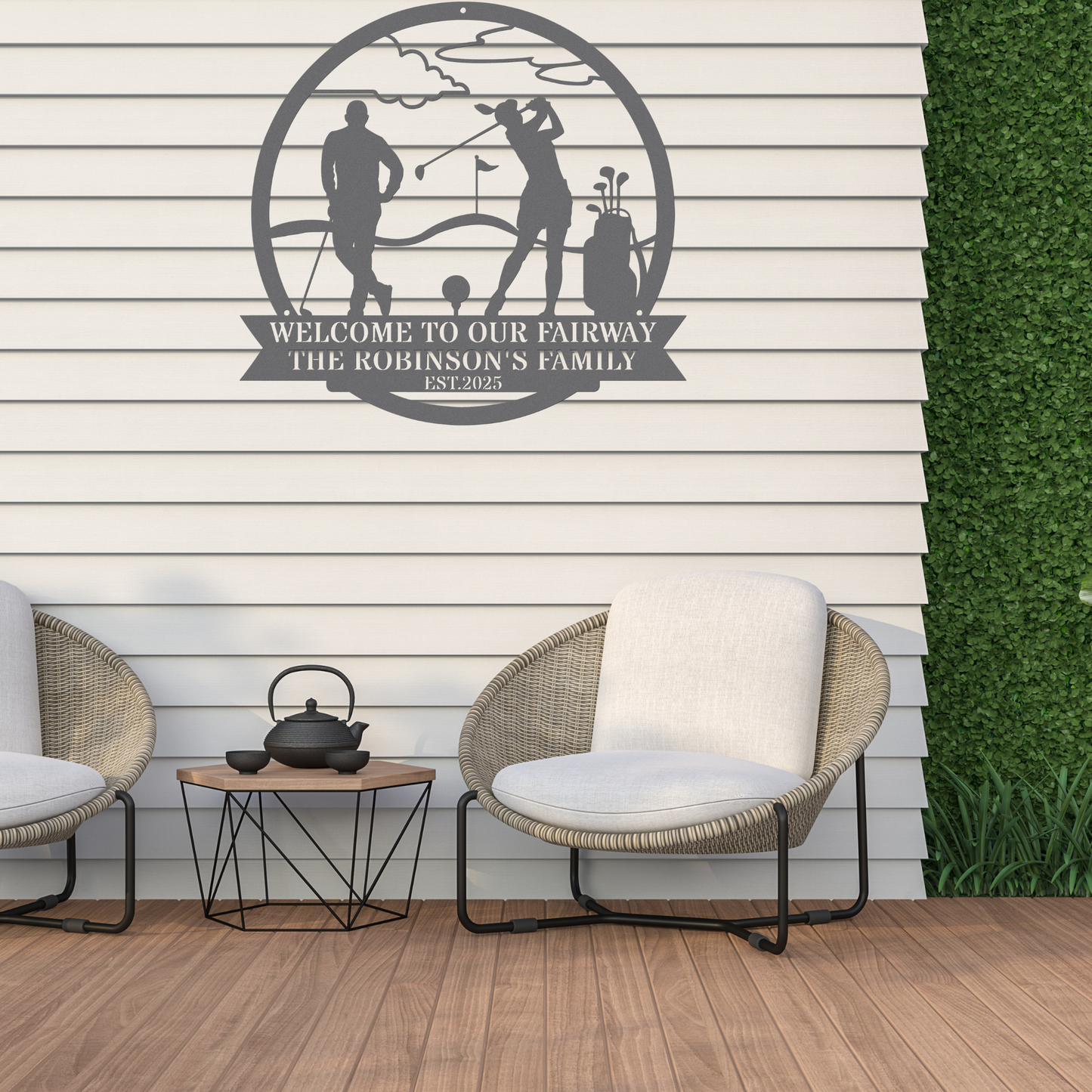 Welcome to our fairway-personalized metal wall art