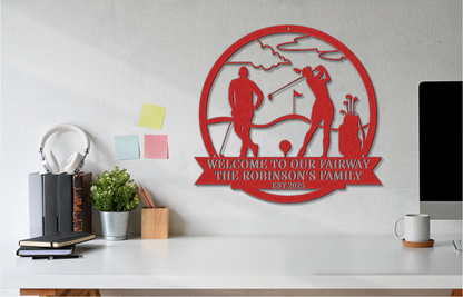 Welcome to our fairway-personalized metal wall art