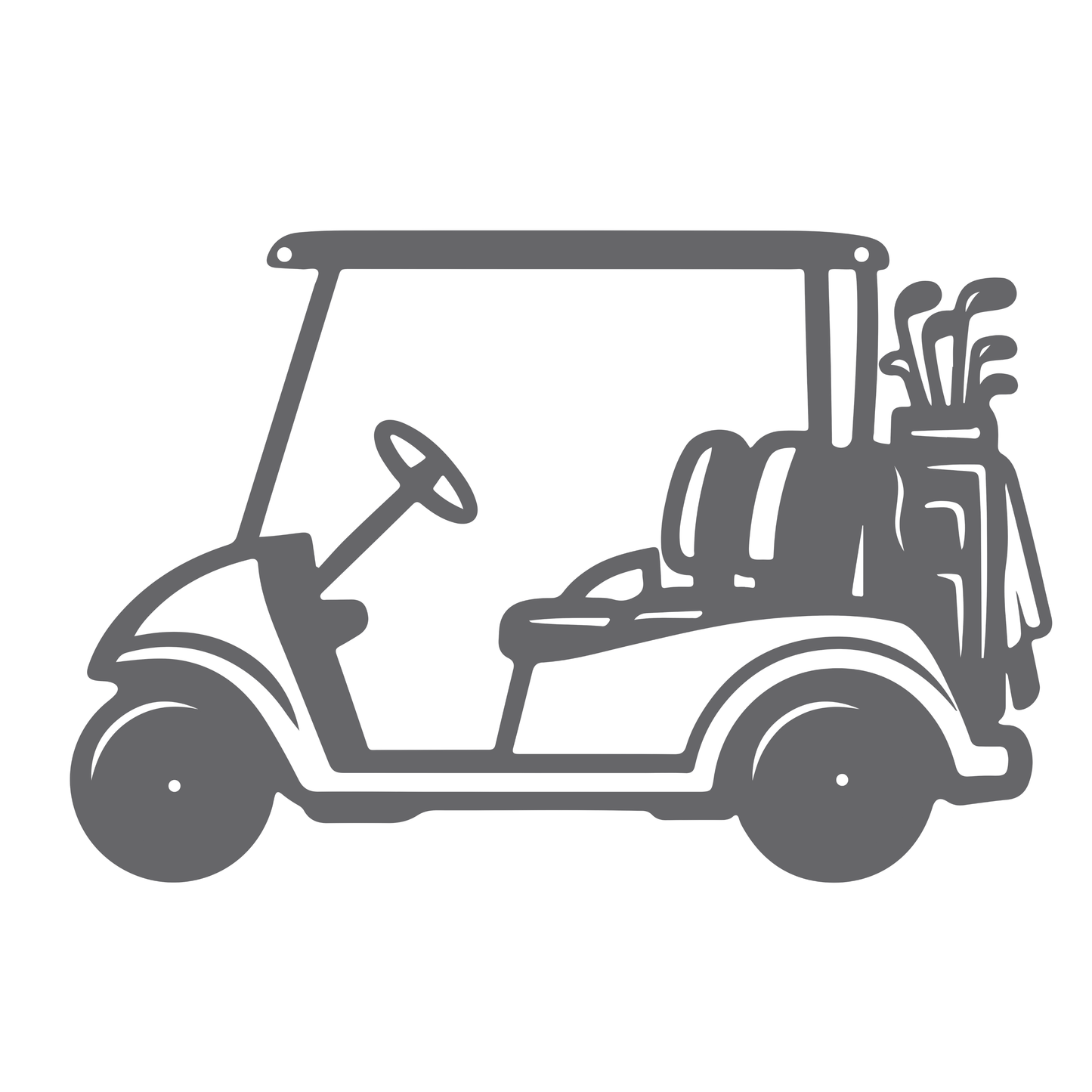 Golf Cart Parking Only Metal Sign Silver