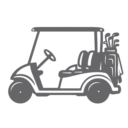 Golf Cart Parking Only Metal Sign Silver