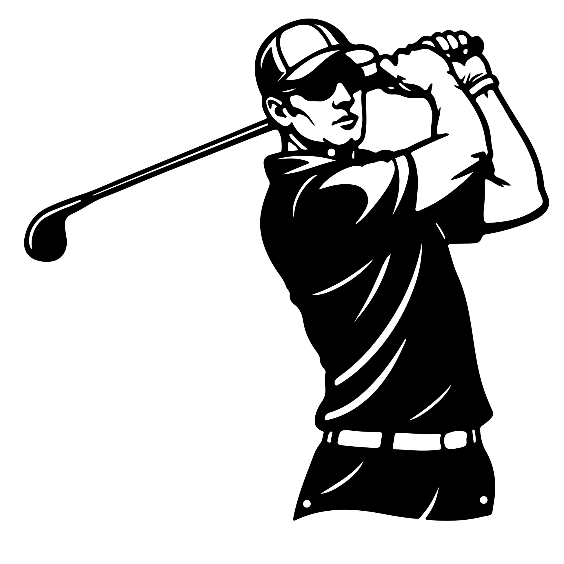 Golf Metal Wall Sign – Simple Golf Decor Black
