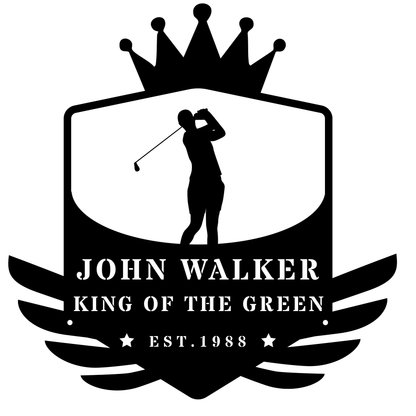 King of the Green Golf Metal Sign Black