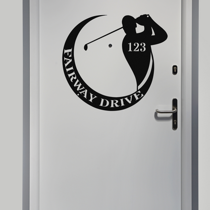 Fairway drive-personalized address sign