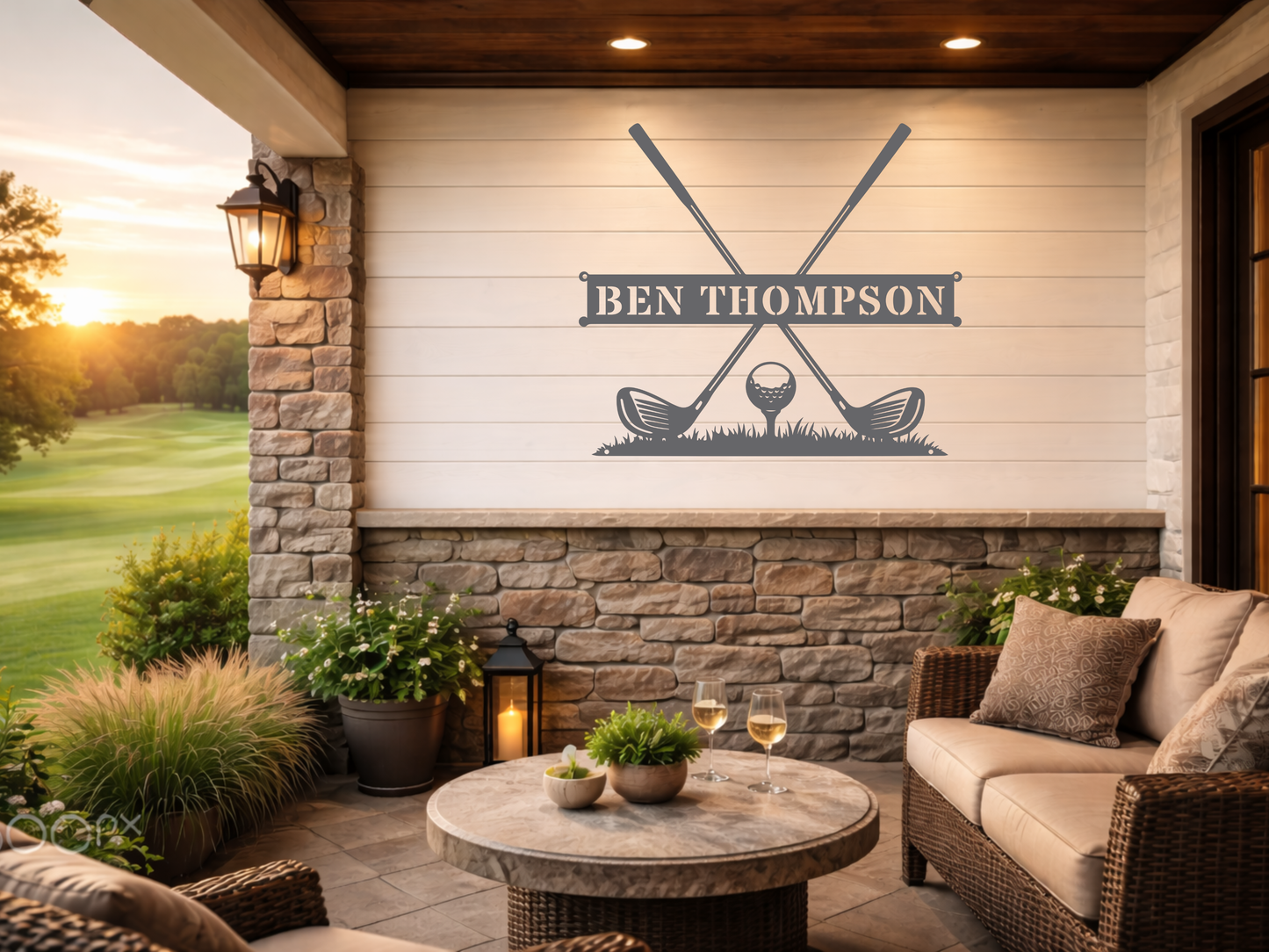 Personalised Golf Name Metal Sign