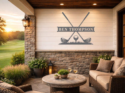 Personalised Golf Name Metal Sign