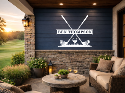 Personalised Golf Name Metal Sign