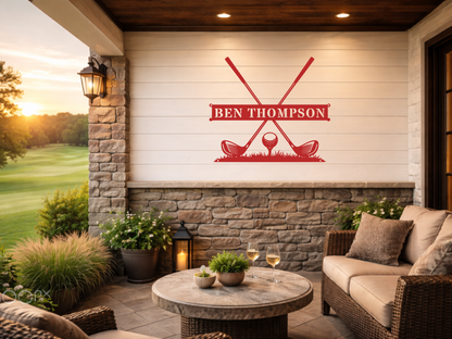 Personalised Golf Name Metal Sign