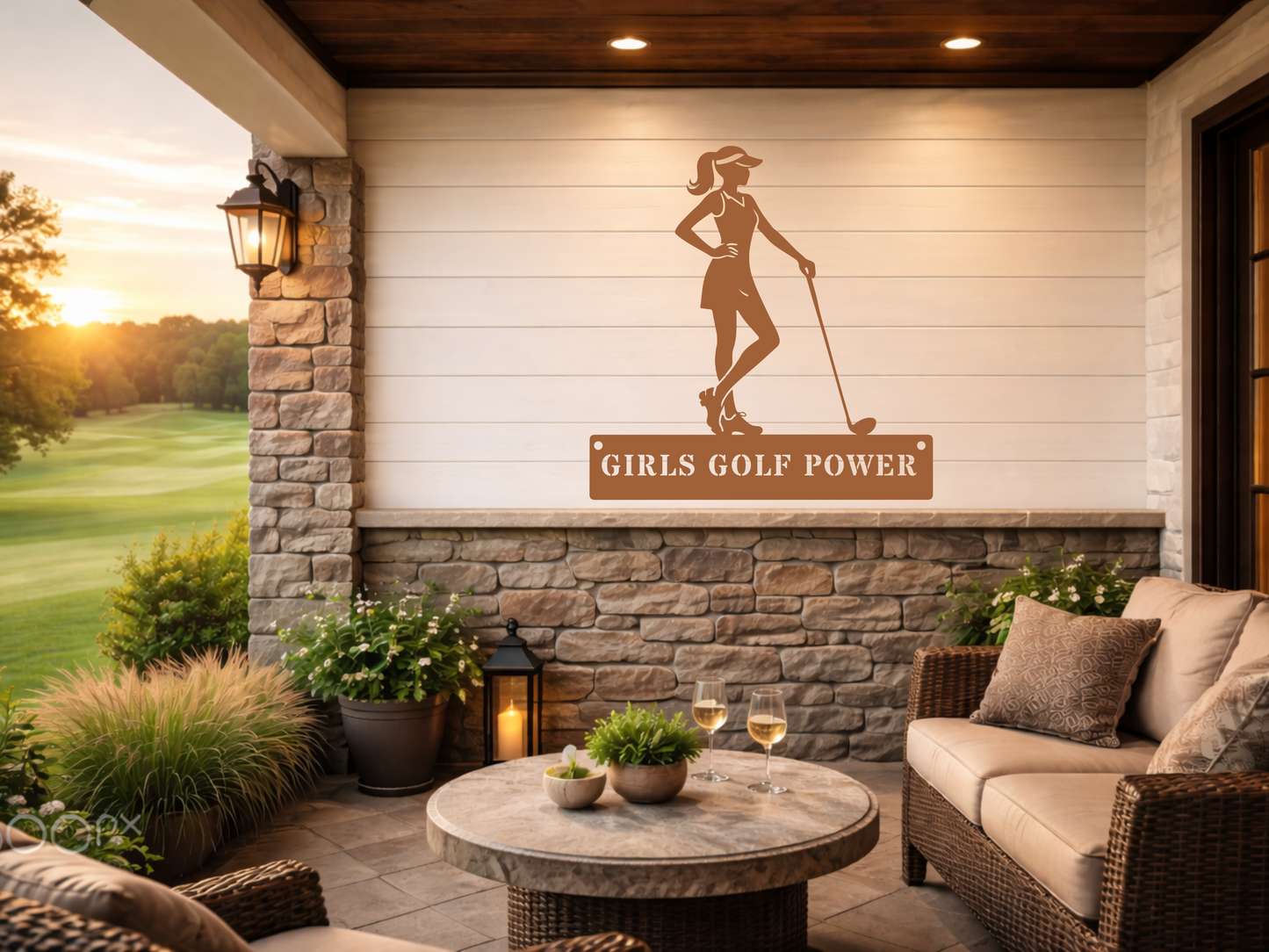 Girls Golf Power Wall Sign – Women’s Golf Art