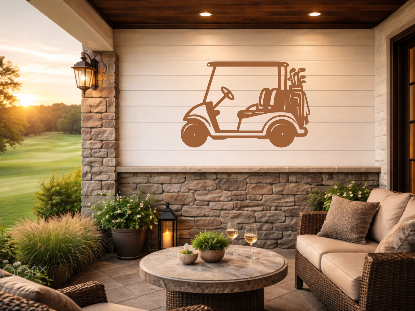 Golf Cart Parking Only Metal Sign
