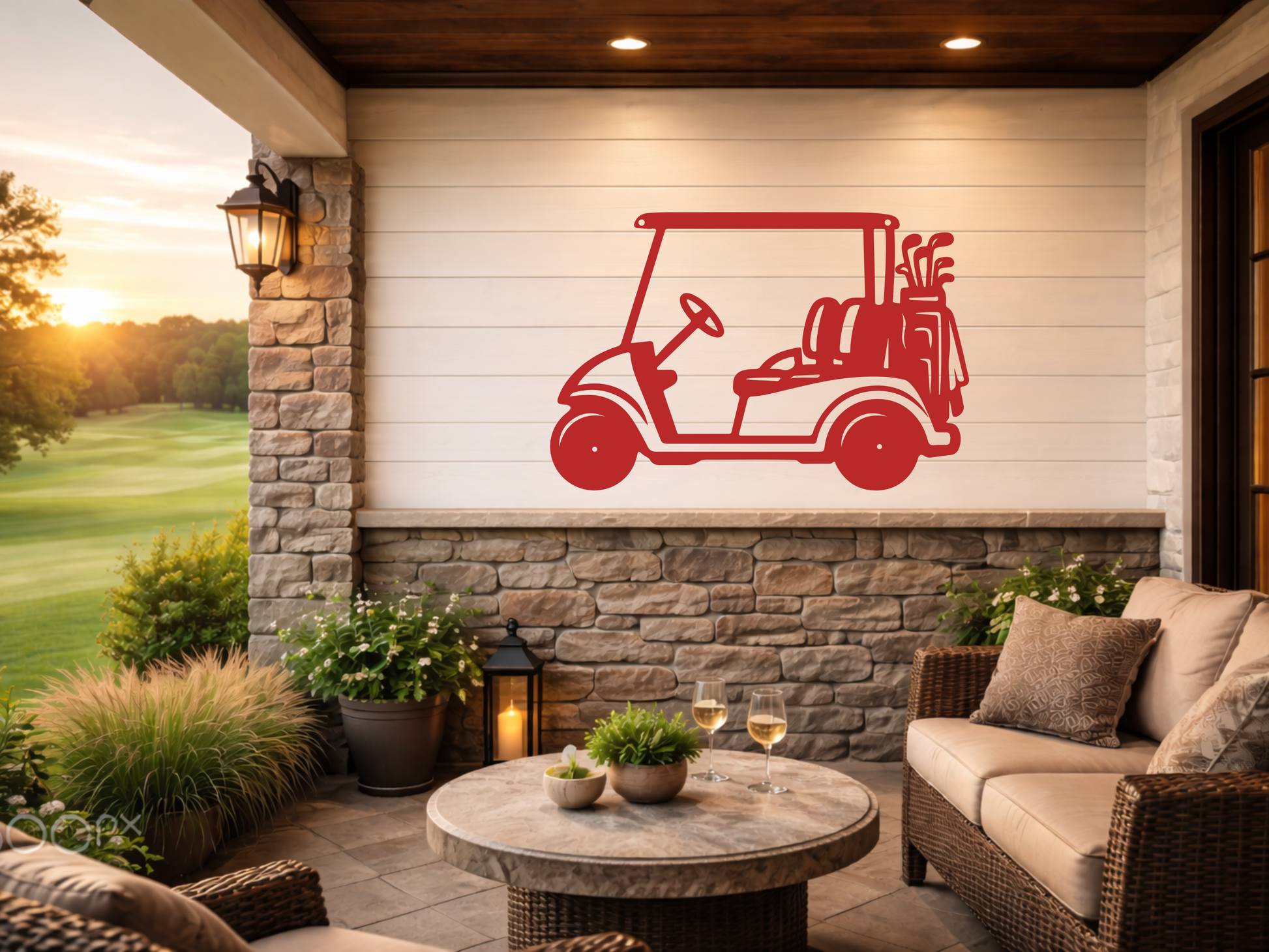 Golf Cart Parking Only Metal Sign