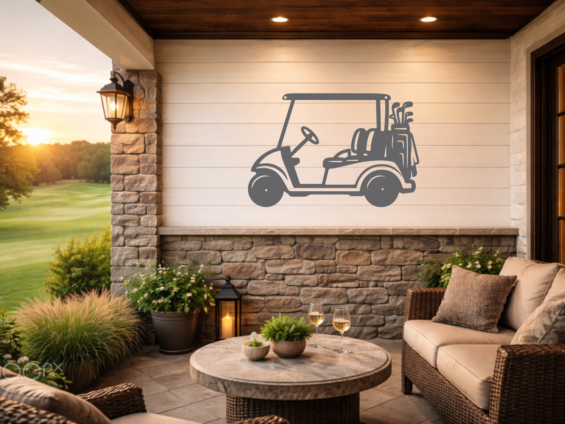 Golf Cart Parking Only Metal Sign