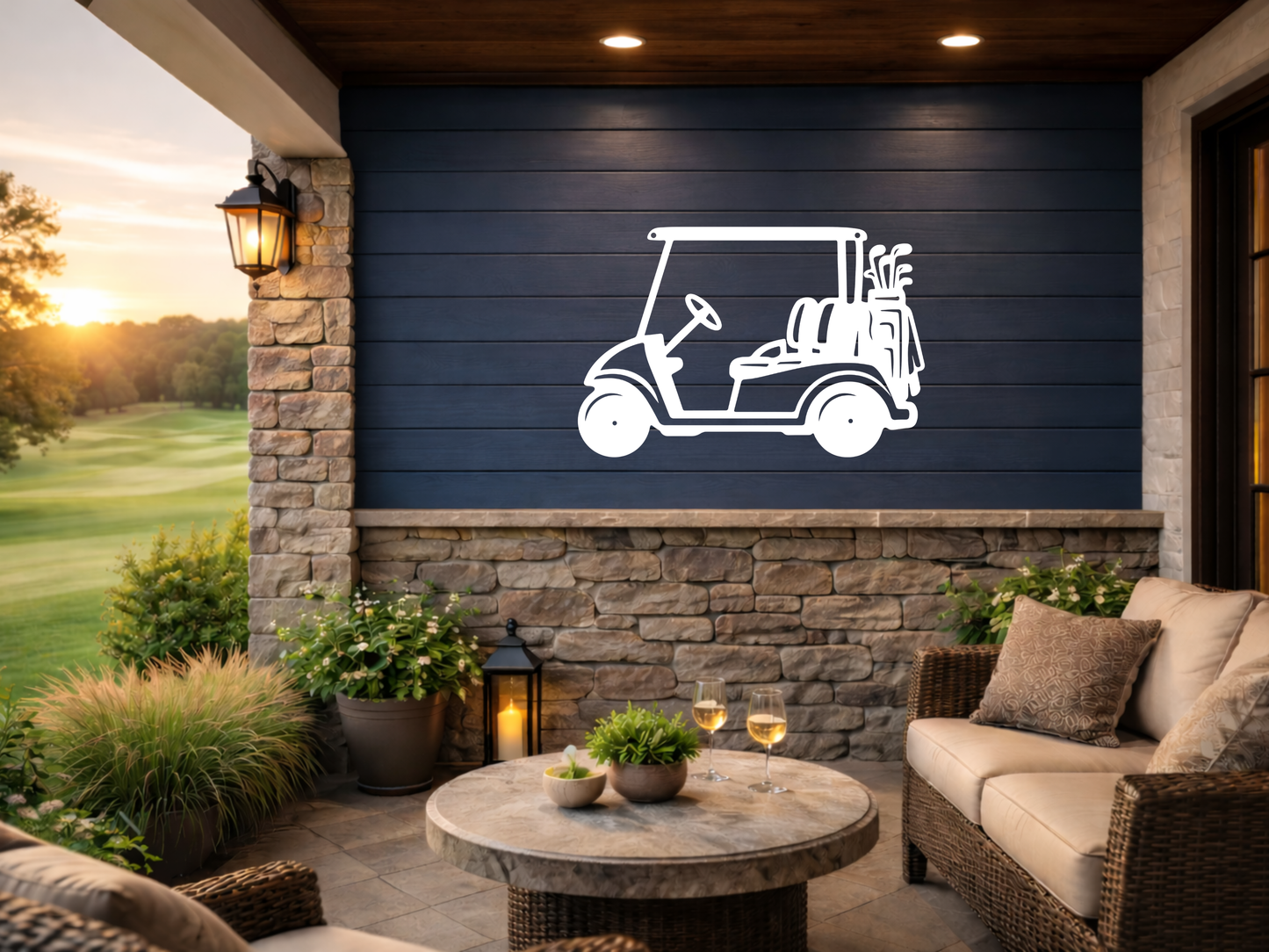 Golf Cart Parking Only Metal Sign