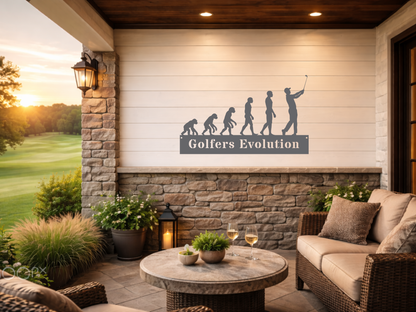 Golfers Evolution Wall Sign – Funny Golf Decor