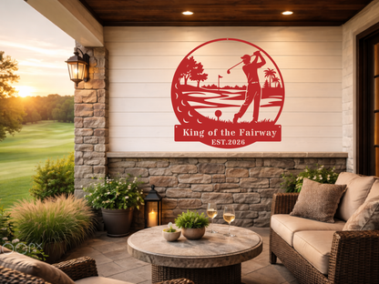 Golf King Metal Wall Art