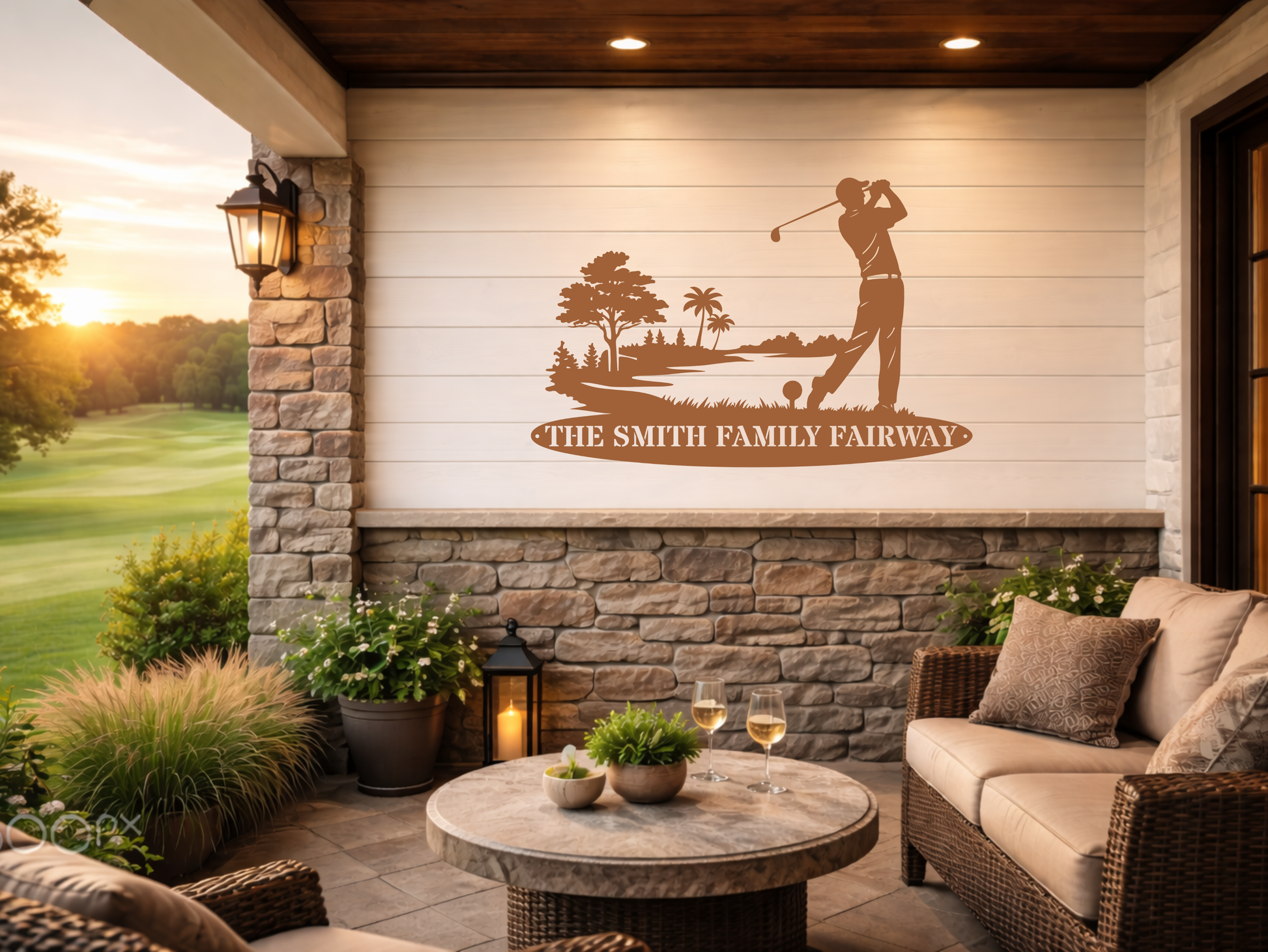 Personalised Family Fairway Metal Sign