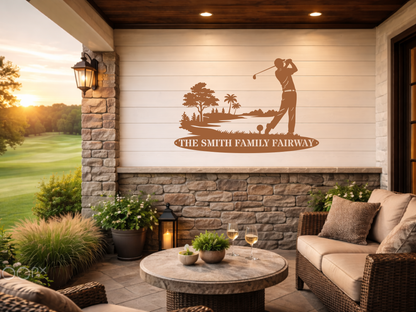 Personalised Family Fairway Metal Sign
