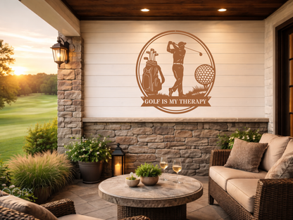 Golf Is My Therapy Wall Art