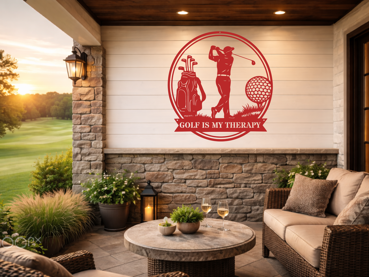 Golf Is My Therapy Wall Art