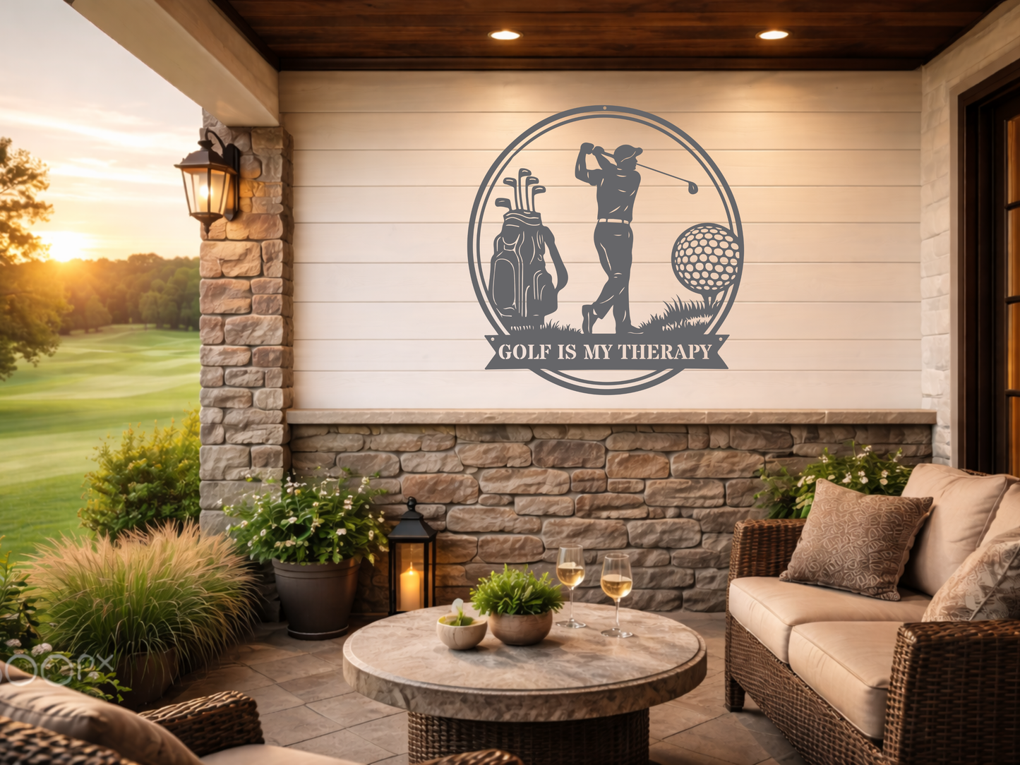 Golf Is My Therapy Wall Art