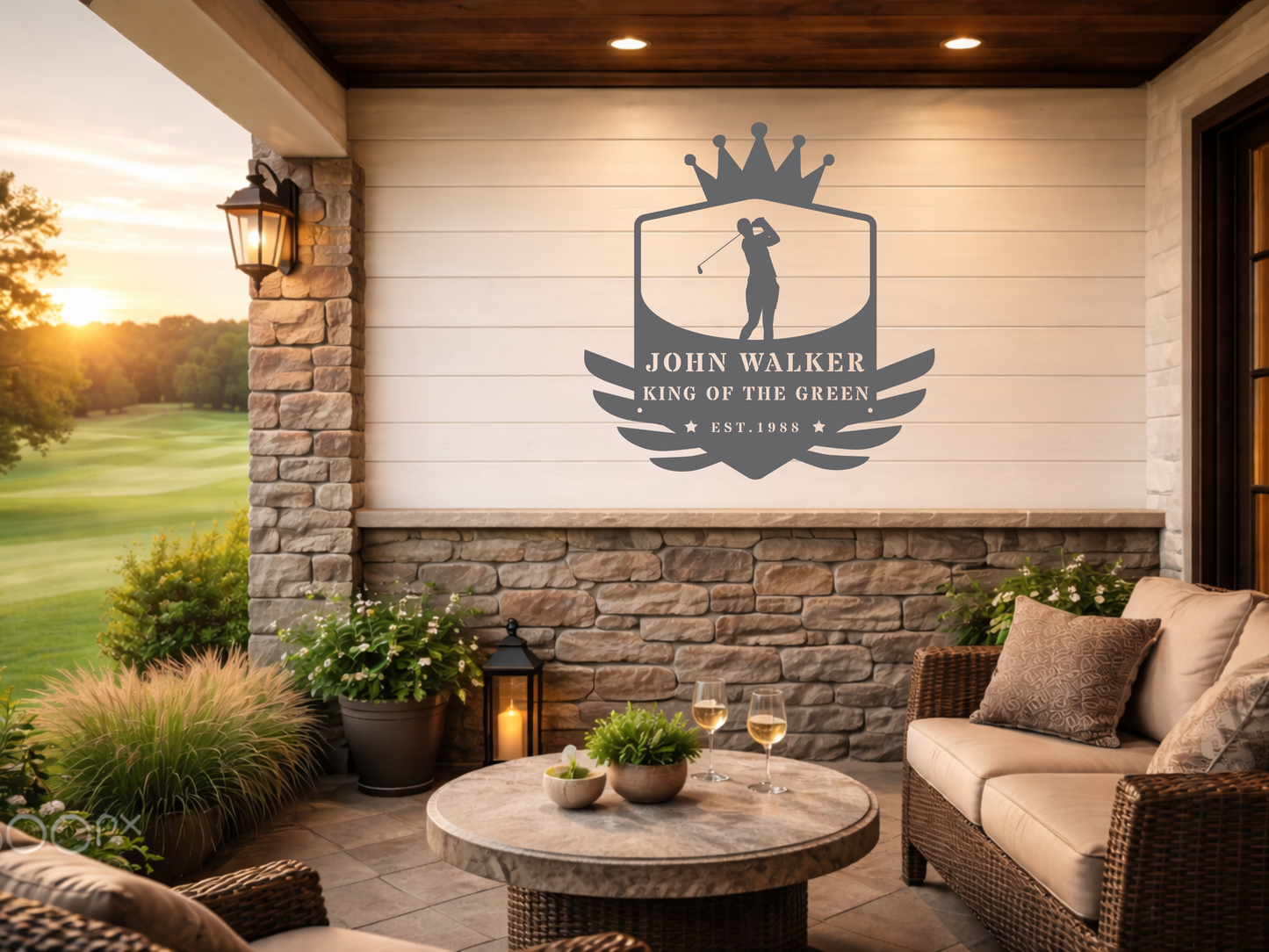 King of the Green Golf Metal Sign