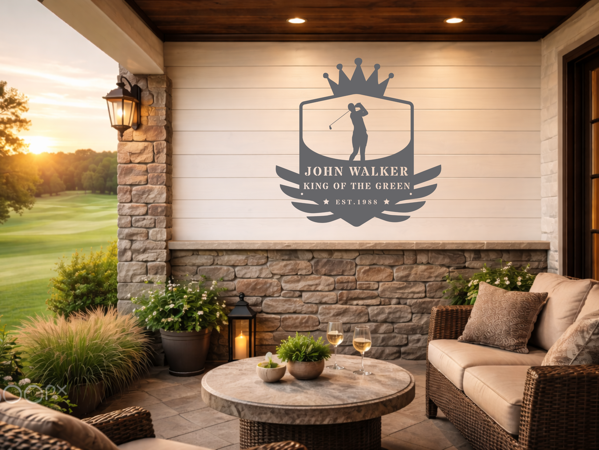King of the Green Golf Metal Sign