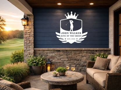 King of the Green Golf Metal Sign