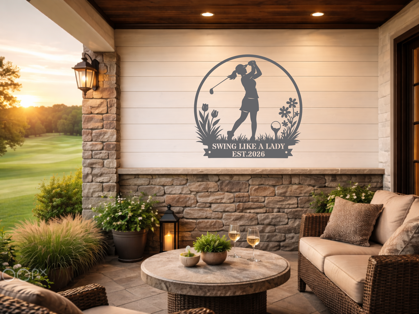 Swing Like a Lady Wall Sign