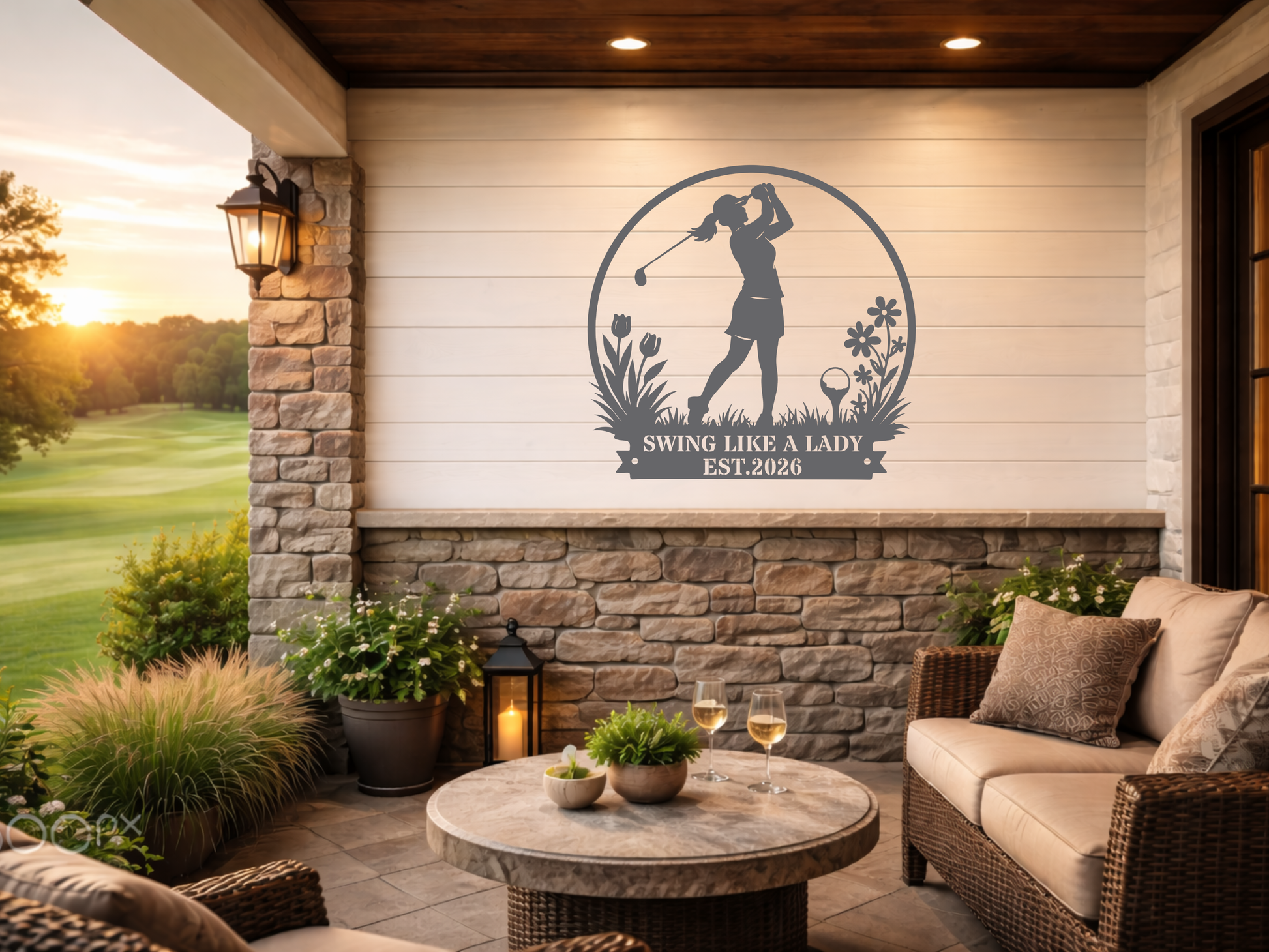 Swing Like a Lady Wall Sign