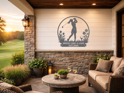 Swing Like a Lady Wall Sign