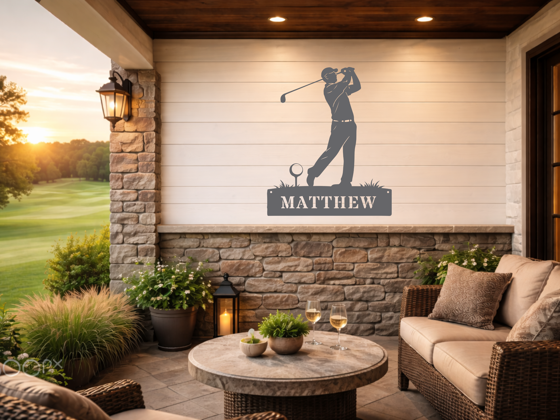 Personalised Golf Swing Metal Sign