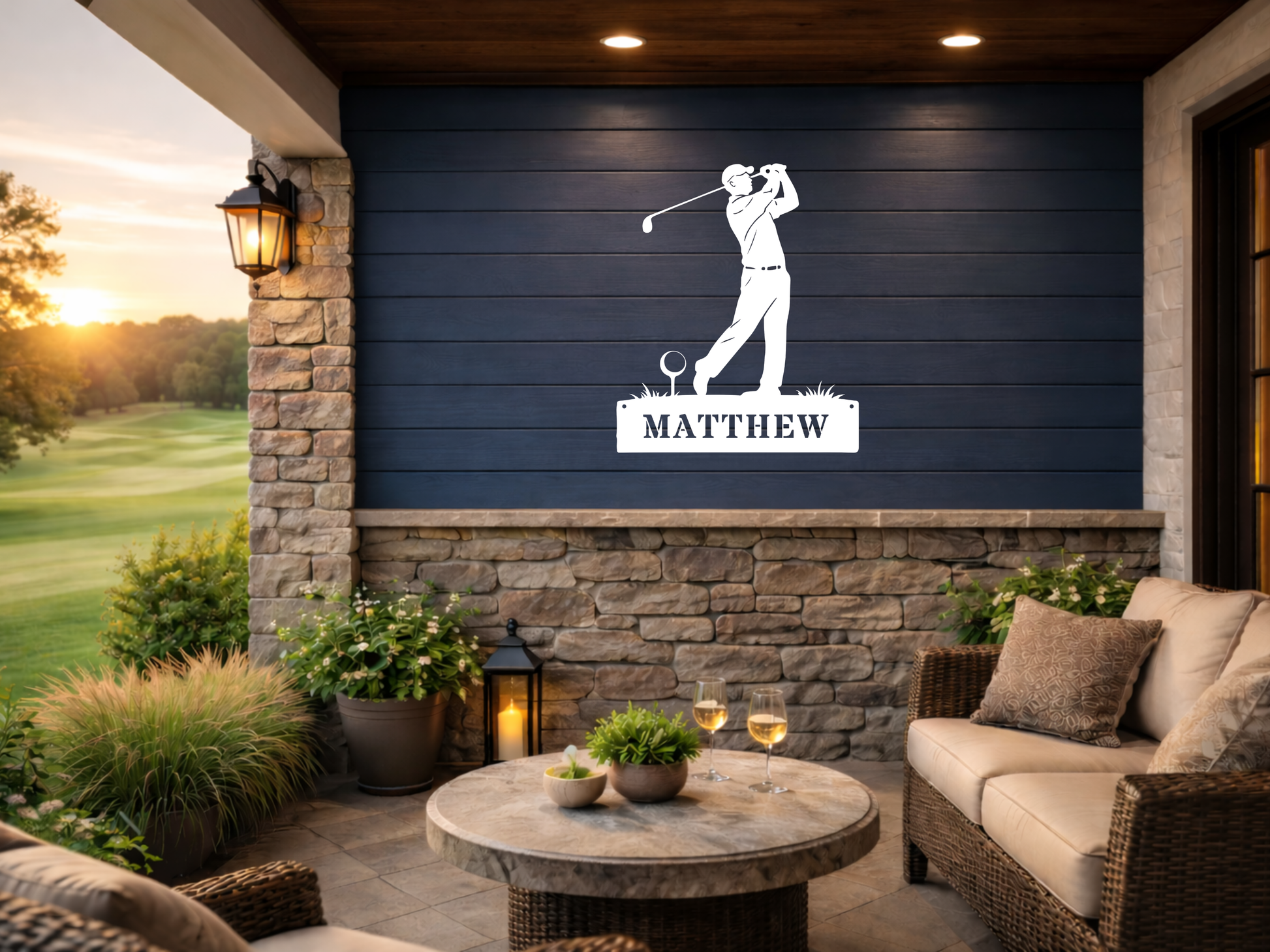 Personalised Golf Swing Metal Sign