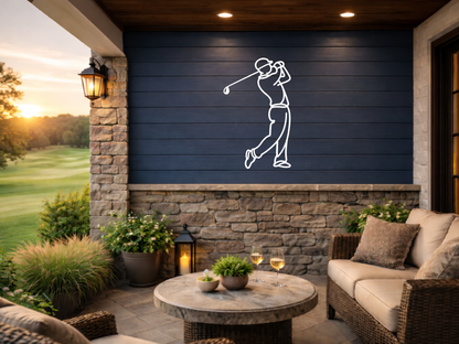 Minimalist Golf Metal Wall Sign