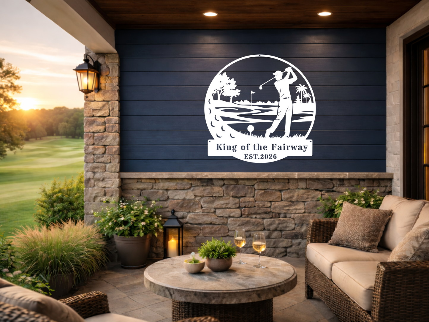 Golf King Metal Wall Art