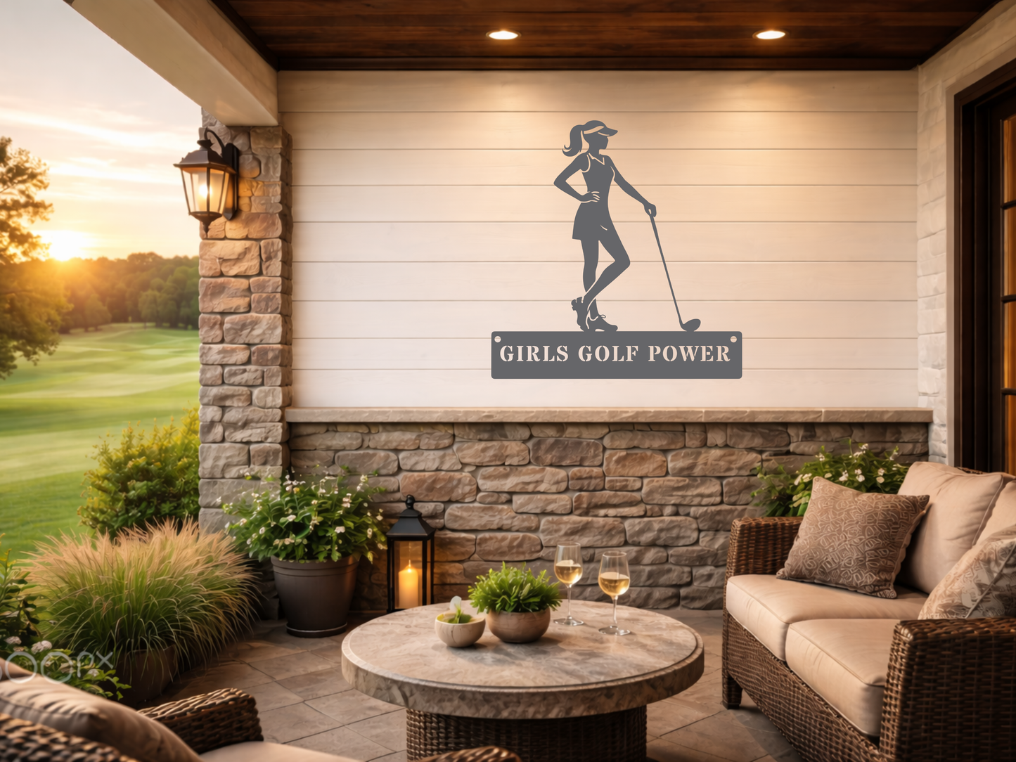 Girls Golf Power Wall Sign – Women’s Golf Art